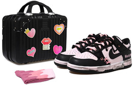 Nike Кроссовки для скейтбординга Dunk OKHR Low Top GS, черно-розовые dc9560-001(team拾玖-黑粉做旧女s-box)