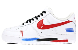 Nike Кроссовки Air Force 1 07 Air Force 1 с низким верхом, устойчивые к истиранию и скольжению, мужские, красные, белые, синие cw2288-111(team叁-男款喷绘手绘红白蓝大白兔)
