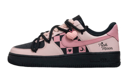Nike Кроссовки для скейтбординга Air Force 1 с противоскользящим покрытием, износостойкие, женские, черно-розовые dd8959-001(team44-黑糖辣妹)