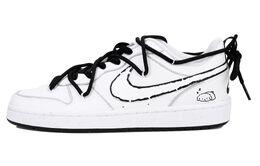 Nike Кроссовки Court Borough Low Vlad Maltese Puppy с противоскользящей амортизацией, низкие, для скейтбординга, женские, черно-белые dv5456-104(team33-线条狗狗 女款） | white