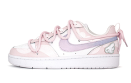 Nike Кроссовки для скейтбординга Court Borough Low 2, женские, розовые, белые bq5448-100(team41-少女心卡通情侣) | pink