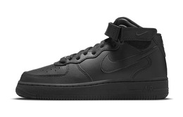 Кроссовки Nike Kids Air Force 1 Mid "Triple Black" Sneakers dh2933-001