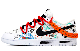 Nike Кроссовки для скейтбординга Dunk Low, мужские, черно-белые dj6188-101(team肆-小丑涂鸦手绘a) | white