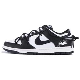 Nike Кроссовки для скейтбординга Dunk, мужские, низкие, черно-белые dd1391-100(team32-男女同款可爱虎鲸) | black