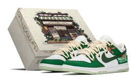 Кроссовки Nike Dunk Skateboard Shoes Women's Low-Top White/Green/Orange dn1431-102
