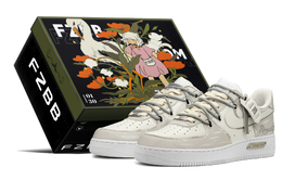 Nike Кроссовки для скейтбординга Air Force 1 мужские серо-белые cw2288-111(teama-af罗曼蒂克s-box)