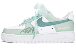 Женские бело-зеленые скейтерские кроссовки Nike Air Force 1 Slip Resistant с противоскользящей подошвой, устойчивые к истиранию, легкие dd8959-100(team18-af1绿色柠檬树)