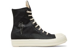 Высокие кроссовки Rick Owens EDFU DRKSHDW Pentagram Embroidery High, черный du01c6800 muem4 9811 | black/pearl/milk