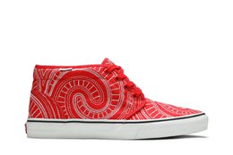 Кроссовки Supreme x Chukka Boot Vans, красный vn 0scvefx | red/white
