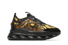 Кроссовки Versace Chain Reaction, черный dsu7071e 1a02711 2y090 | black/gold