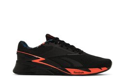 Кроссовки Nano X3 Reebok, черный hp6075 | core black/orange flare/pure grey