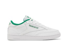 Кроссовки Club C 85 Reebok, белый ie9387 | footwear white/glen green/solar acid yellow