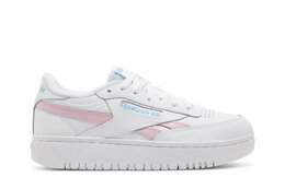 Кроссовки Wmns Club C Double Revenge Reebok, белый gv7030 | footwear white/pink glow/radiant aqua