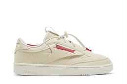Кроссовки Milk Makeup x Club C 85 Vegan Reebok, кремовый hp3404 | vintage chalk/vector red/core black