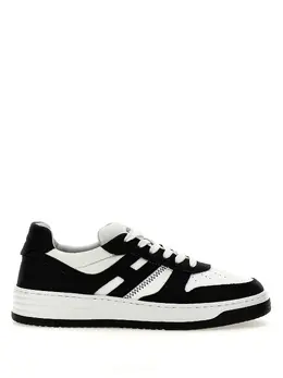 Hogan-H630 Sneakers Bianco/Nero-Uomo 52292531749204