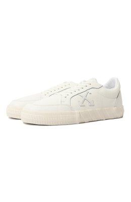 Кожаные кеды Low Vulcanized Off-White 0mia085c99lea0020101white