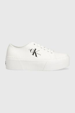 Кроссовки FLATFORM+ CUPSOLE LOW TXT Calvin Klein Jeans, белый ppyx-obd0cr_00x | biały
