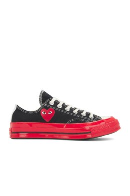 Низкие кеды Converse с красной подошвой Comme des Garçons Play, черный cdes-uz28 | black