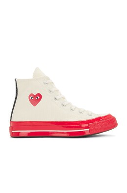Кроссовки Comme des Garçons Converse Red Sole High Top, белый cdes-uz31 | off white