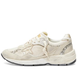 Кроссовки Golden Goose Running Dad Leather, бежевый/серебристый gwf00199-f005176-82502 | seed pearl, platinum & white