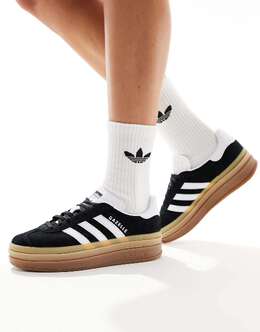 Черно-белые кроссовки Adidas Gazelle Bold 132610006 | white