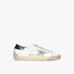Кожаные низкие кеды Superstar с аппликацией в виде звезд Golden Goose, белый r04134603 | white/navy