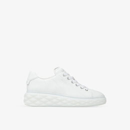 Кожаные низкие кеды с логотипом Diamond Light Maxi Jimmy Choo, белый r04153371 | v white/white