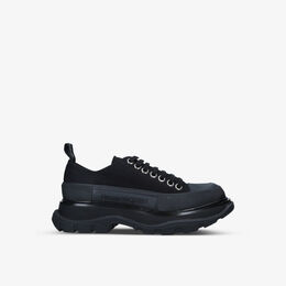 Женские парусиновые кроссовки Tread на увеличенной подошве Alexander McQueen, черный r03651893 | black
