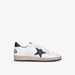 Кожаные низкие кеды Ball Star 10283 Golden Goose, черный r03966739 | white/blk