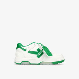 Кожаные низкие кеды ооо с вышитым логотипом Off-White, зеленый r04233136 | mid green