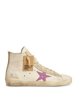 Женские высокие кеды Francy Golden Goose, цвет Tan/Beige 4933475 | cream/brown