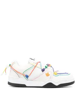 Dsquared2 Spiker logo-beaded leather sneakers 21514828