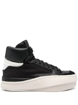 Y-3 Centennial panelled leather sneakers 21334336