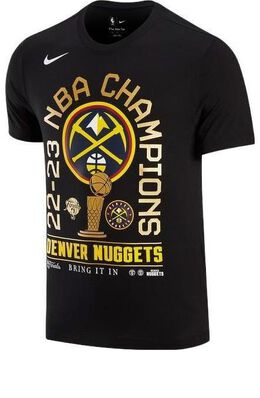 Кроссовки Nike Denver Nuggets Team Badge Round Neck Pullover Short Sleeve T-Shirt, черный hf1913-010 | blaclk