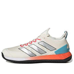 Кроссовки Adidas Adizero Ubersonic 4 Clay Court Tennis Shoes 'White Silver Metallic Preloved Blue', белый hq5930 | chalk white / silver metallic / preloved blue
