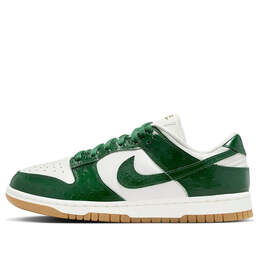 Кроссовки (WMNS) Nike Dunk Low LX 'Gorge Green Ostrich', цвет phantom/gorge green/sail/metallic gold fj2260-002 | phantom/gorge green/sail/metallic gold
