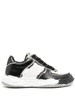 Maison Mihara Yasuhiro logo-patch faded-effect sneakers 21941168