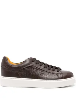 Doucal's logo-patch leather sneakers 22594667
