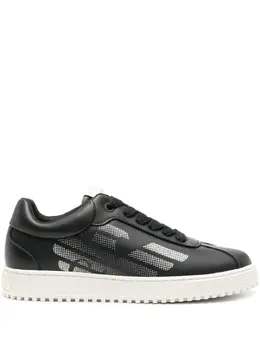 Emporio Armani eagle-print leather sneakers 21029806