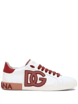 Dolce & Gabbana Portofino logo-appliqué leather sneakers 22055014