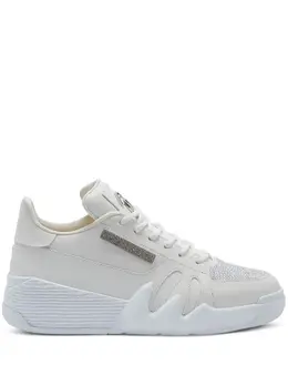 Giuseppe Zanotti Talon rhinestone-embellished leather sneakers 20104108