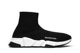 Кроссовки Balenciaga Speed Sneaker 'Black White' 2018, черный 530349 w05g9 1000 | black