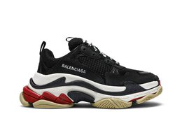 Кроссовки Balenciaga Wmns Triple S Sneaker 'Black Red', черный 524037 w09o1 1000 | black