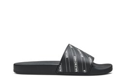 Кроссовки Balenciaga Slides 'All Over Print' 2019, черный 530559 wal00 1006 | black