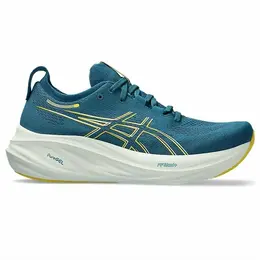Кроссовки Asics GEL-NIMBUS 26, полнота F, размер US 9; UK 8; EUR 42,5; 27 см, синий/желтый 102748429974
