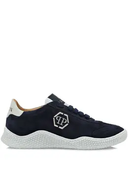 Philipp Plein logo-plaque suede sneakers 22221838