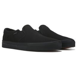 Мужские низкие кроссовки без шнуровки Asher Vans, черный 1029027/36004 | black/black