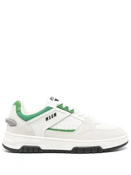 MSGM panelled leather sneakers 22282794