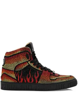 Philipp Plein hi-top crystal-embellished sneakers 22221831