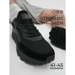 Кроссовки Strobbs, полнота 6, размер 42, черный 101912377397